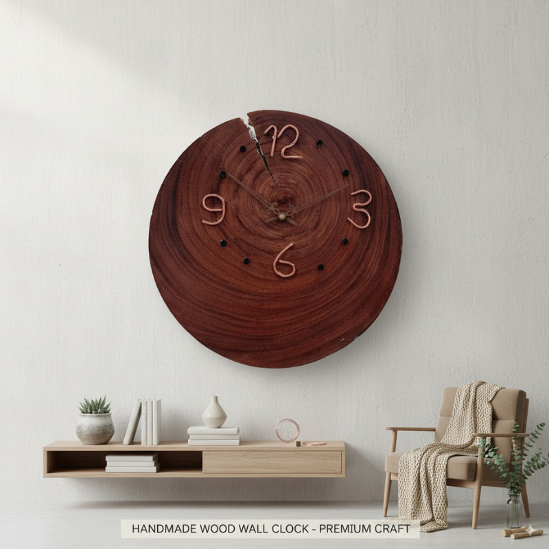 Hard Wood Wall Clock Made in Dubai