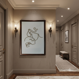 Hand made Screw art, Mother love screw Art For Living Hall Wall 60x40 cm