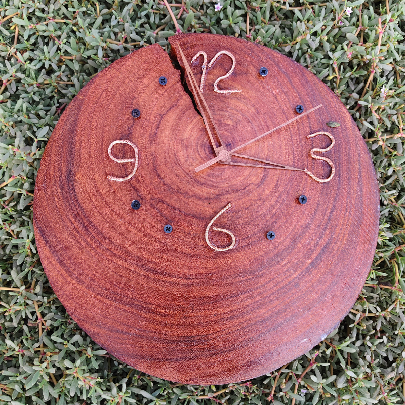 Rustic Handmade Hard Wood Wall Clock Made in Dubai
