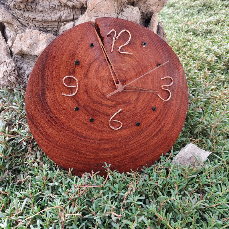 Rustic Handmade Hard Wood Wall Clock Made in Dubai