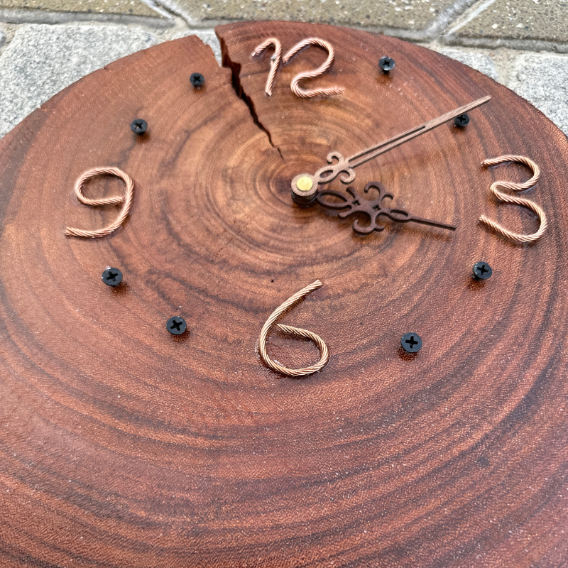 Rustic Handmade Hard Wood Wall Clock Made in Dubai