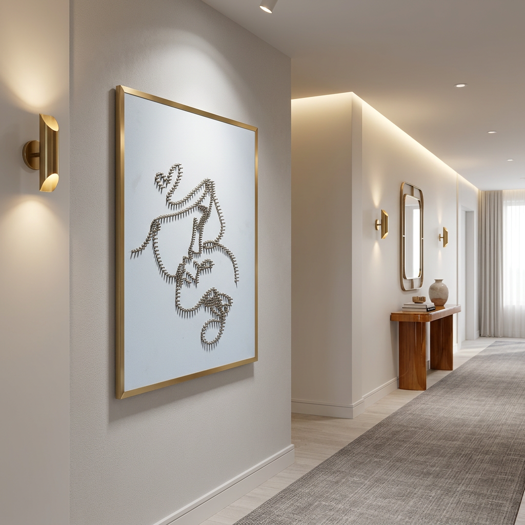 Hand made Screw art, Mother love screw Art For Living Hall Wall