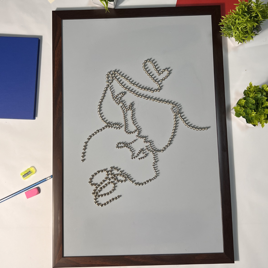 Hand made Screw art, Mother love screw Art For Living Hall Wall 60x40 cm