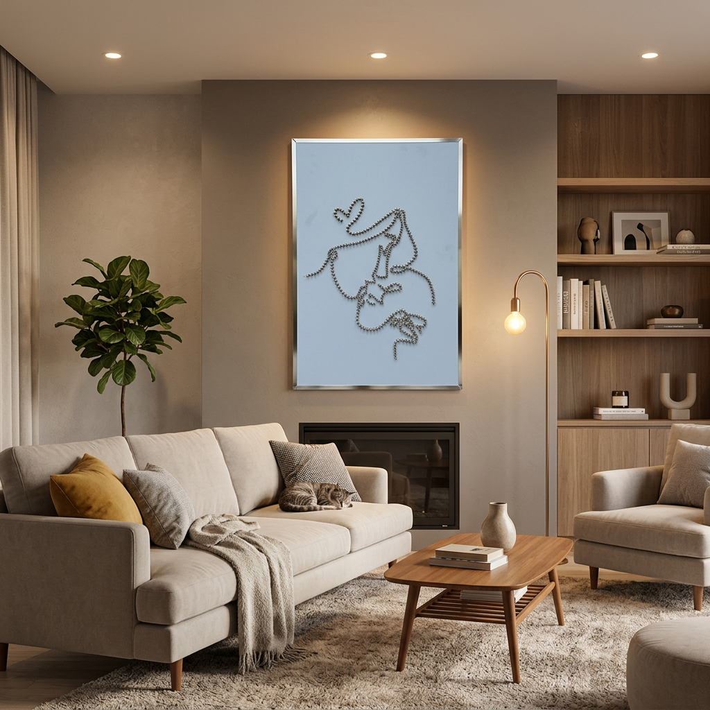 Hand made Screw art, Mother love screw Art For Living Hall Wall