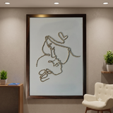 Hand made Screw art, Mother love screw Art For Living Hall Wall 60x40 cm