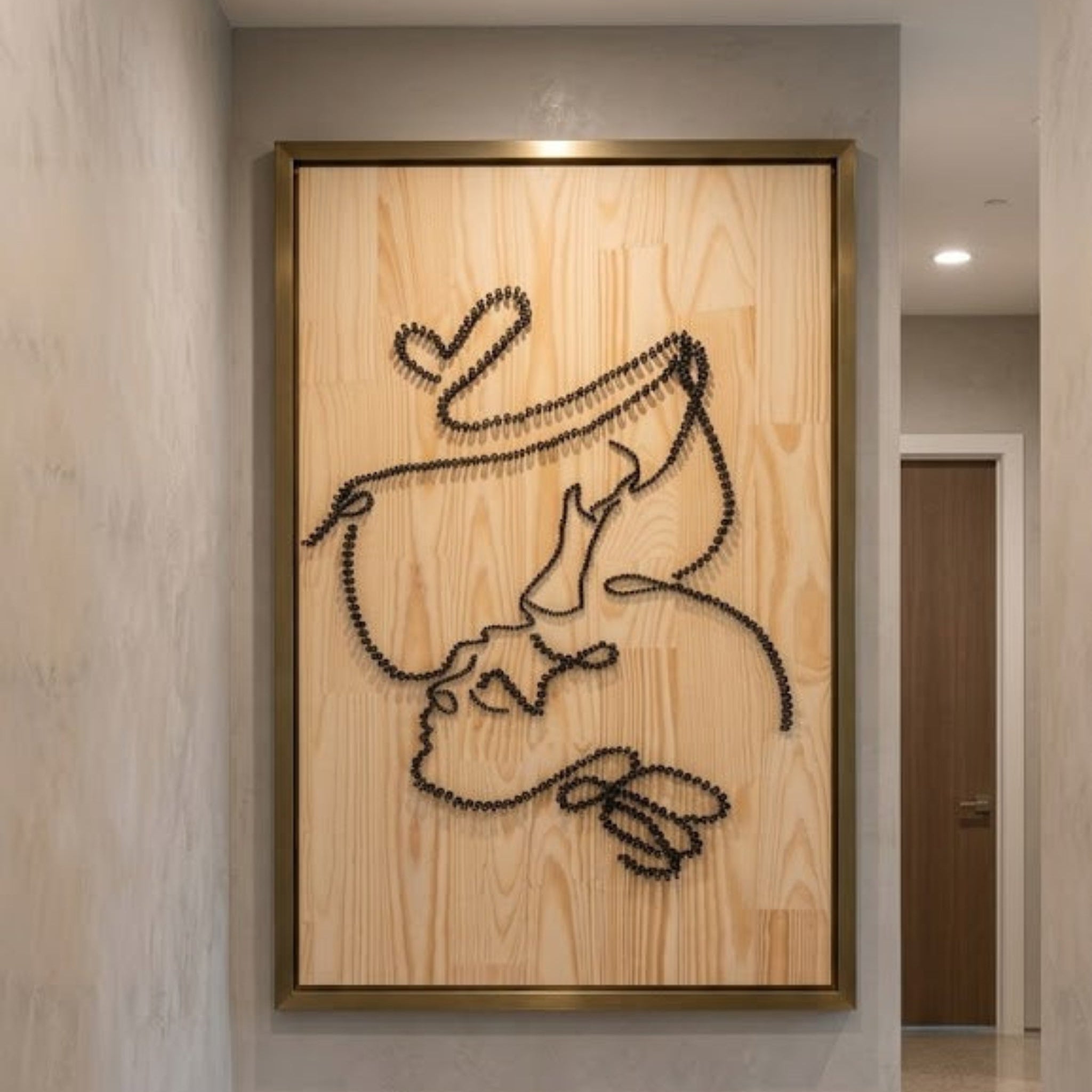 Hand made Screw art on Wood, Mother love screw Art For Living Hall