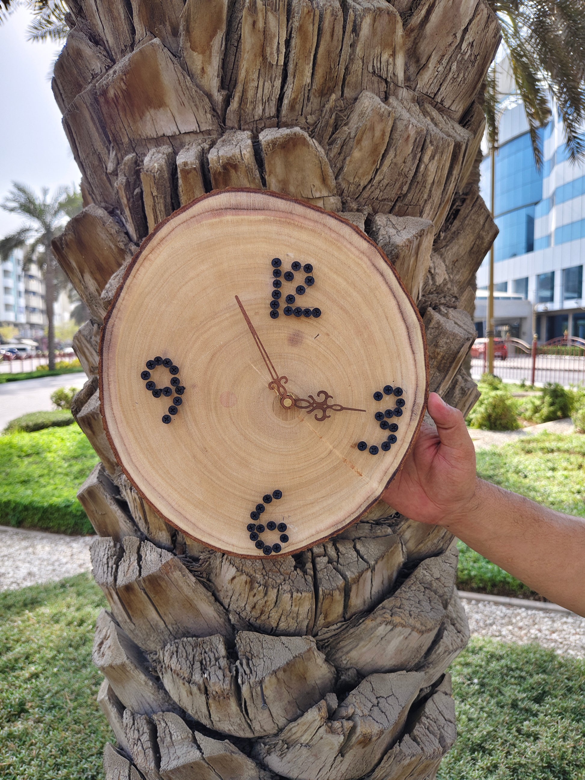 Hand made wooden wall clock