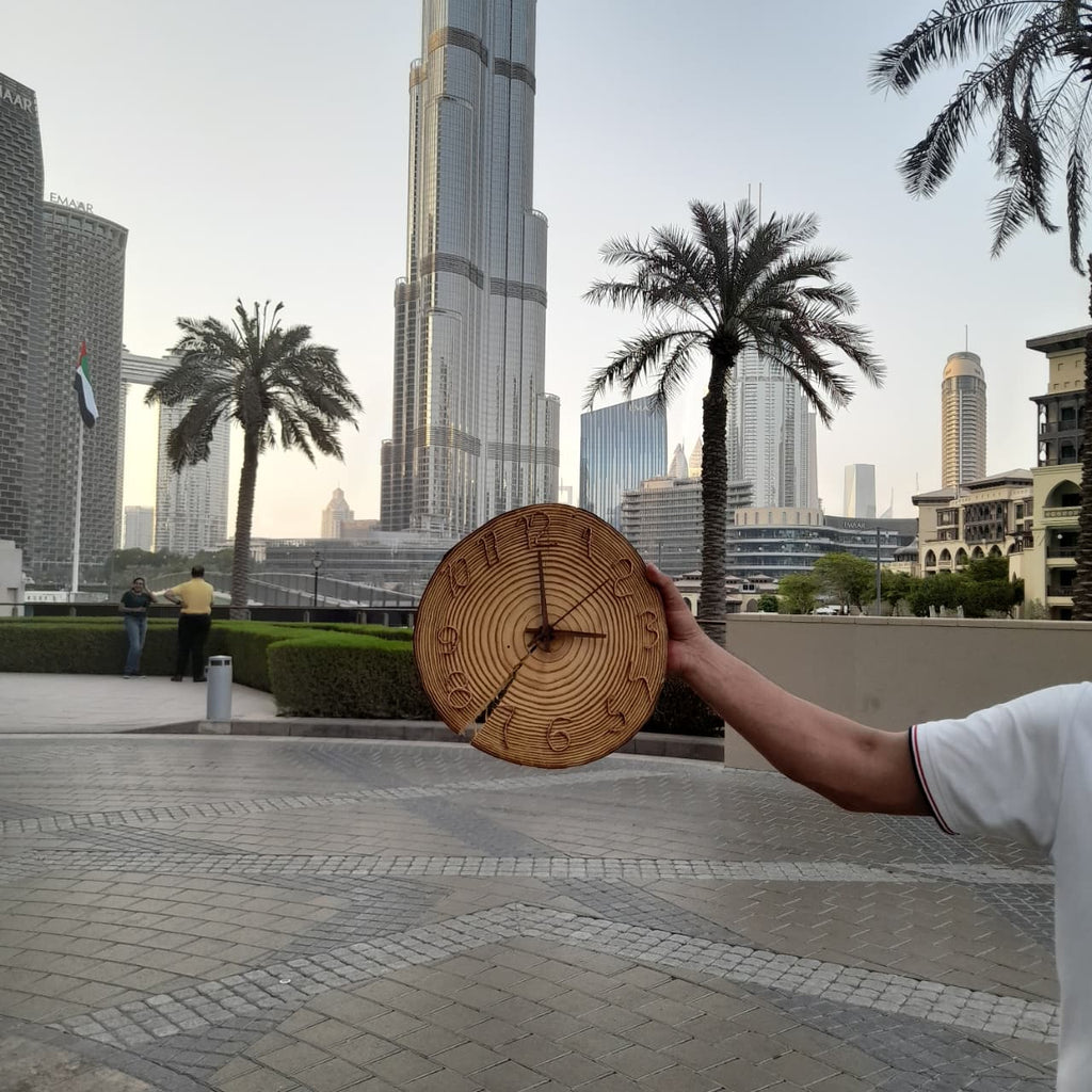 Handmade Pine Wooden Wall Clock For Wall Decor