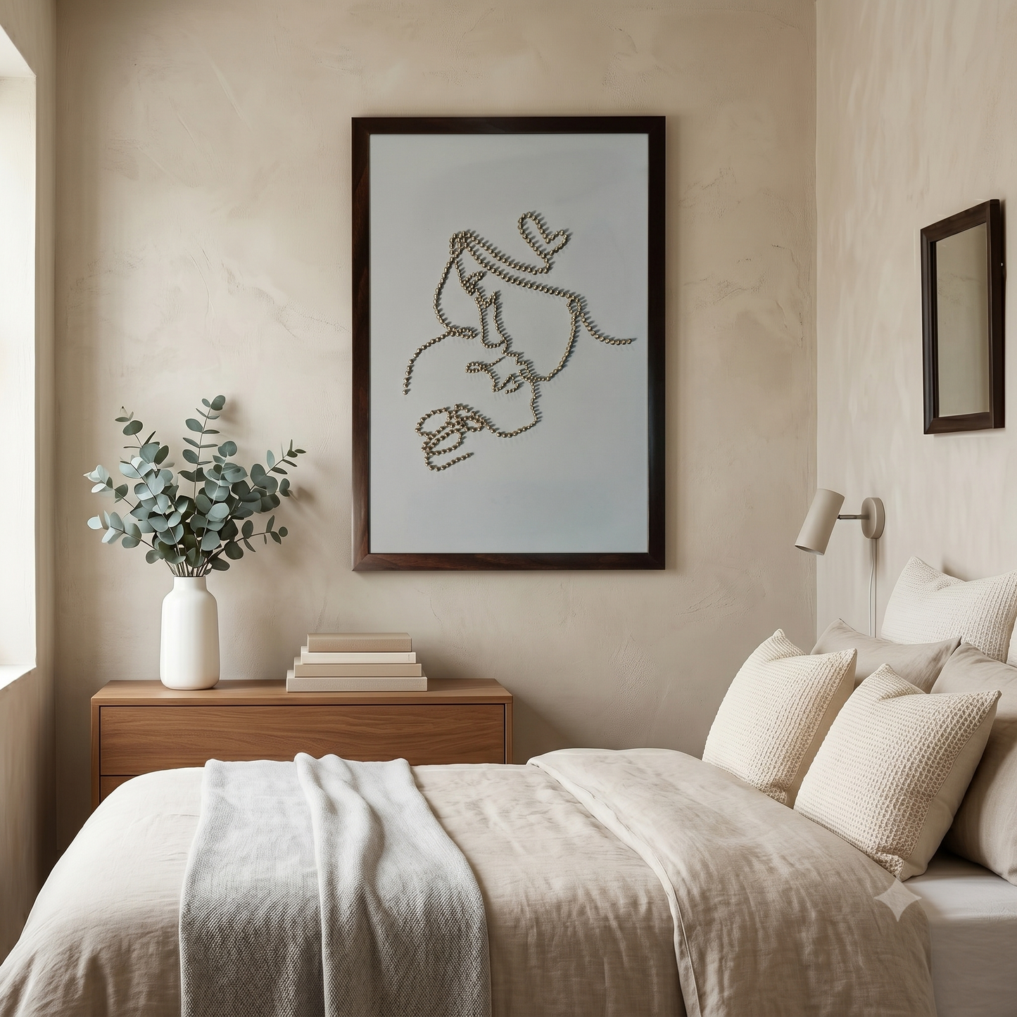 Hand made Screw art, Mother love screw Art For Living Hall Wall 60x40 cm