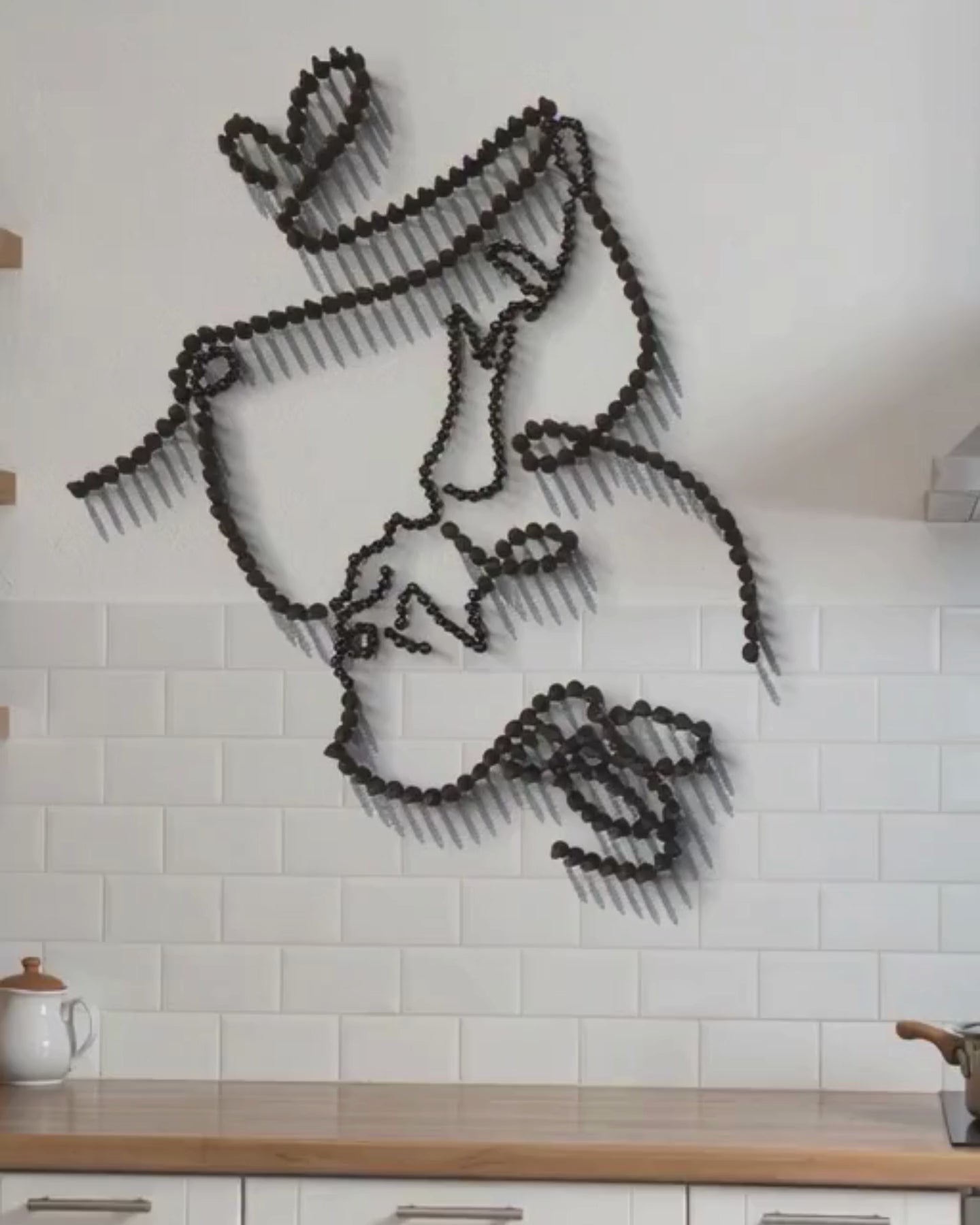 Hand made Screw art, Mother love screw Art For Wall Decor