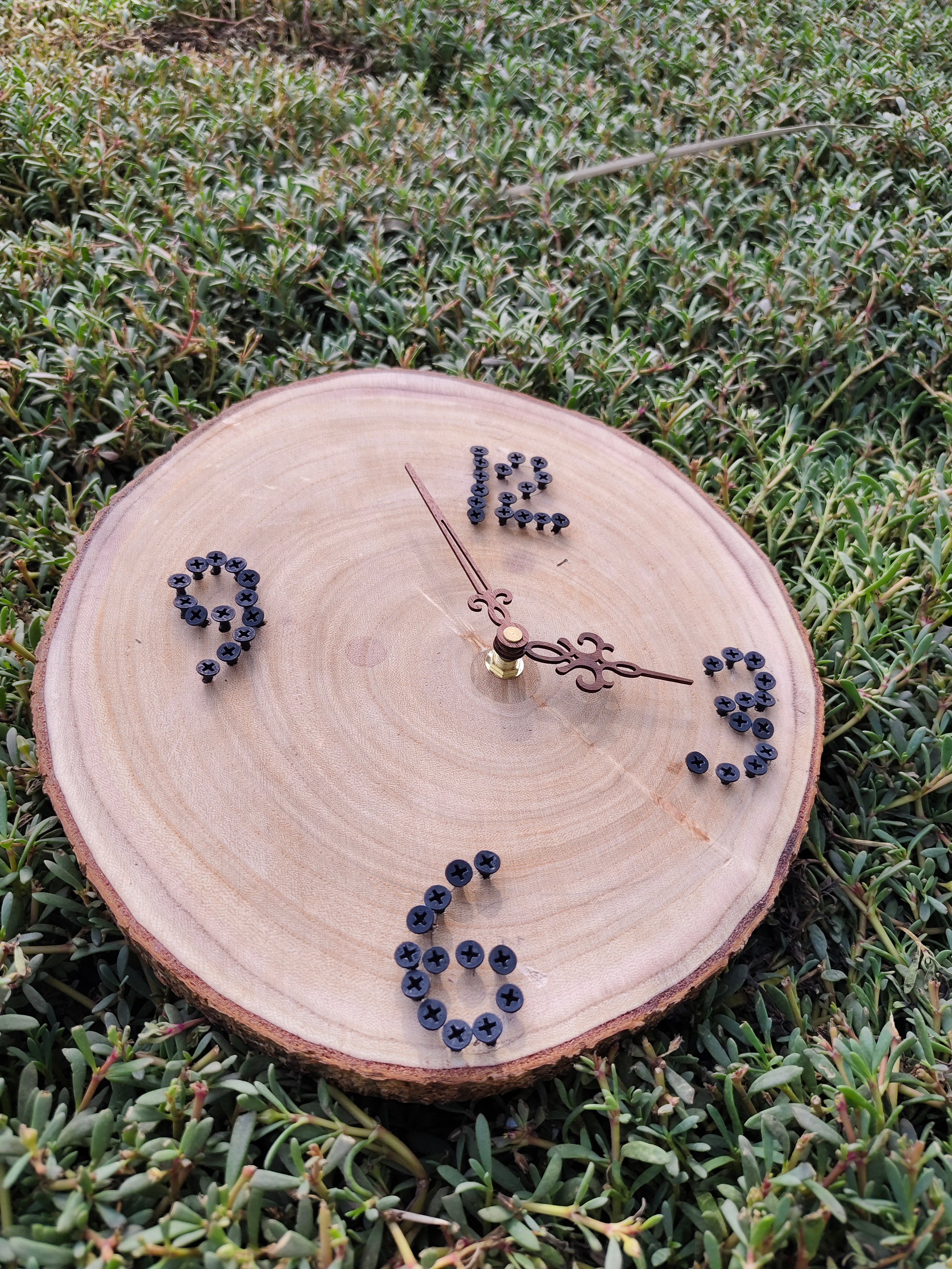 Hand made wooden wall clock