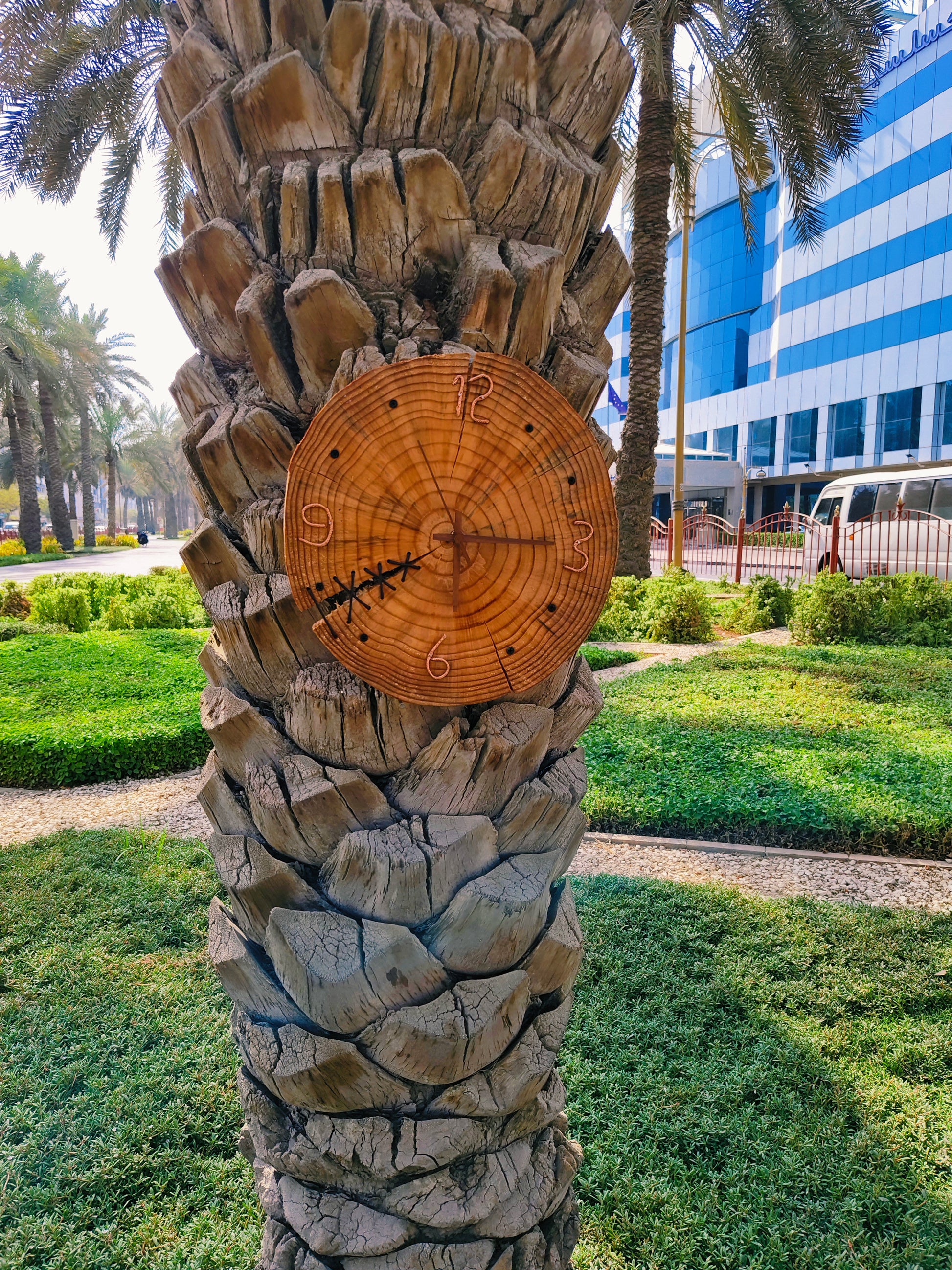 Handmade wooden wall clock 14 inch
