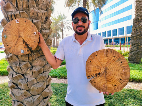 Handmade wooden wall clock 14 inch
